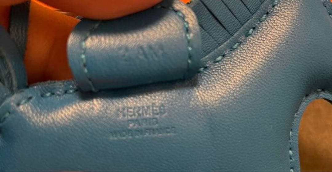 HERMES エルメス　バッグチャーム PMロデオ ブルーフランス