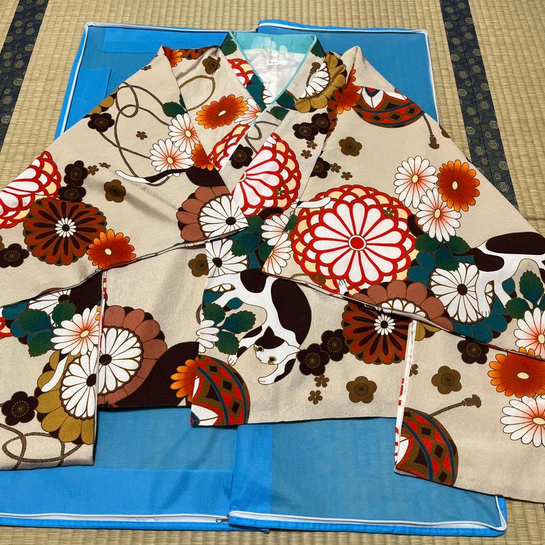 おうちで着付け簡単袴セット、150、髪飾り付き、卒業式