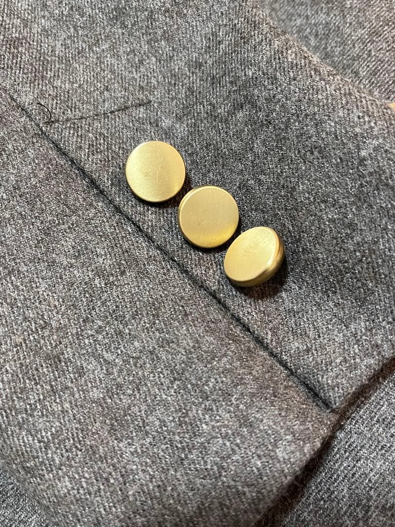 美品 noble ウールフラノピークドラペルジャケット ダブル