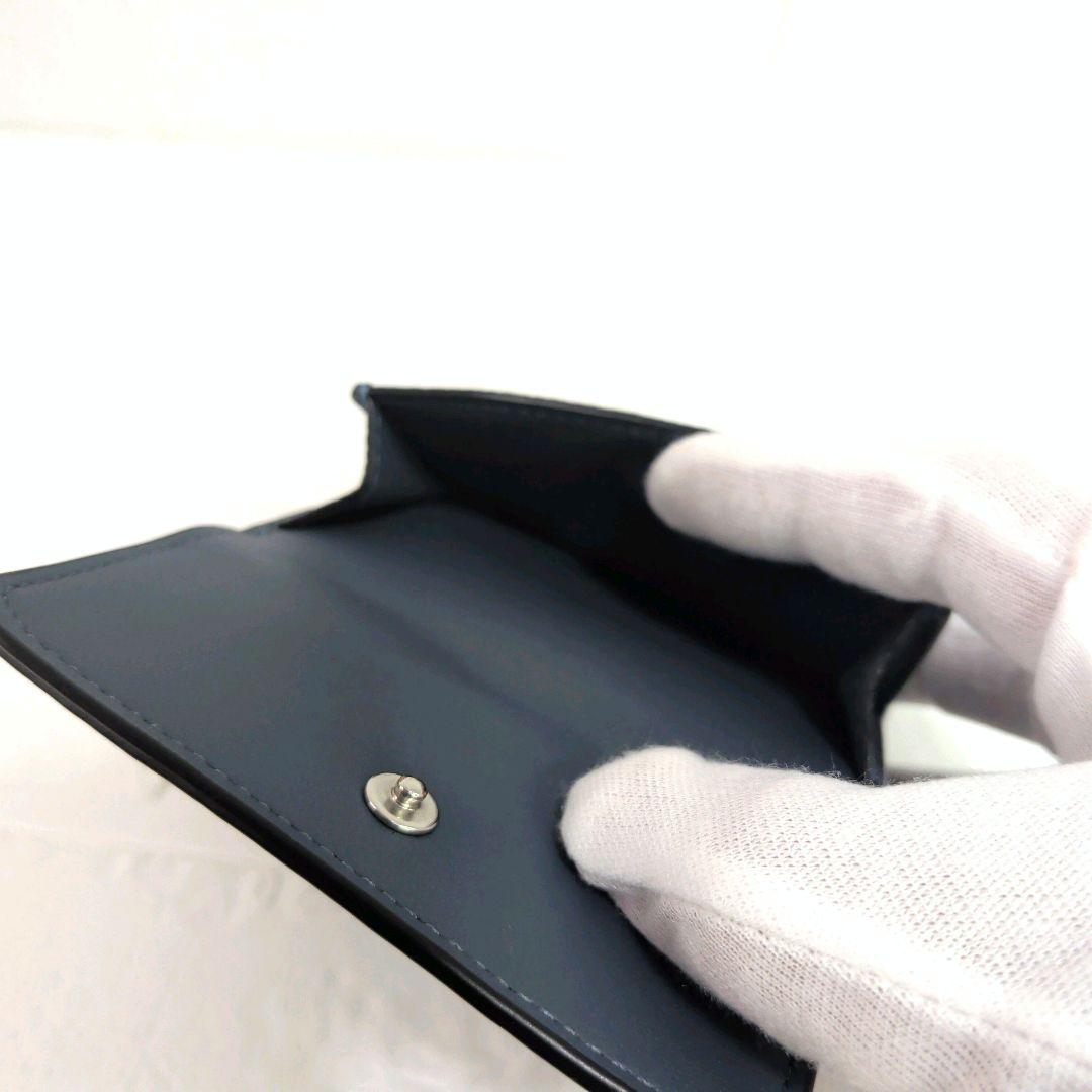 未使用級✨️　現行　COACH　ミニトライフォールドウォレット　ネイビー