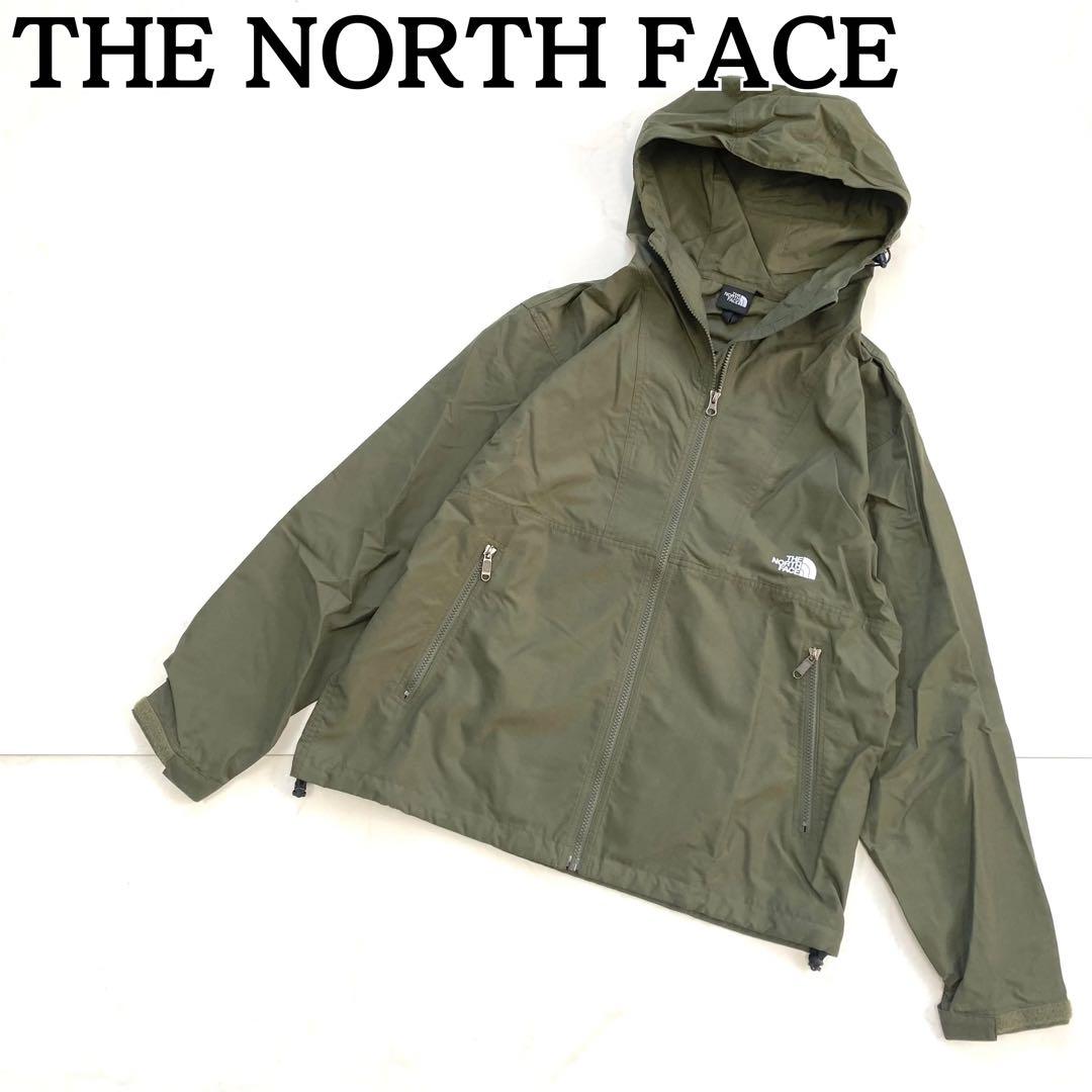 美品★THE NORTH FACE マウンテンパーカー 刺繍ロゴ カーキ M