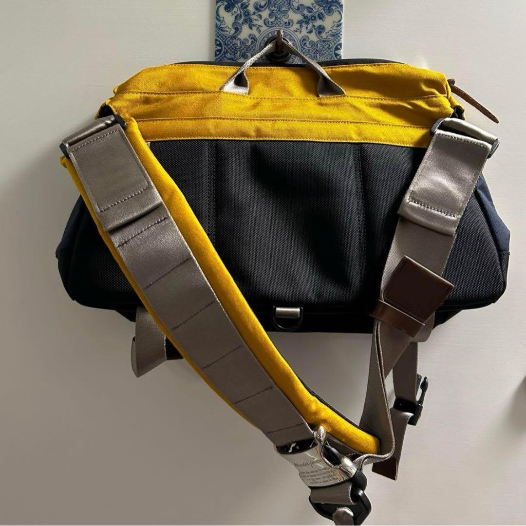 master-piece メッセンジャーバッグ イエロー/ネイビー　廃番カラー