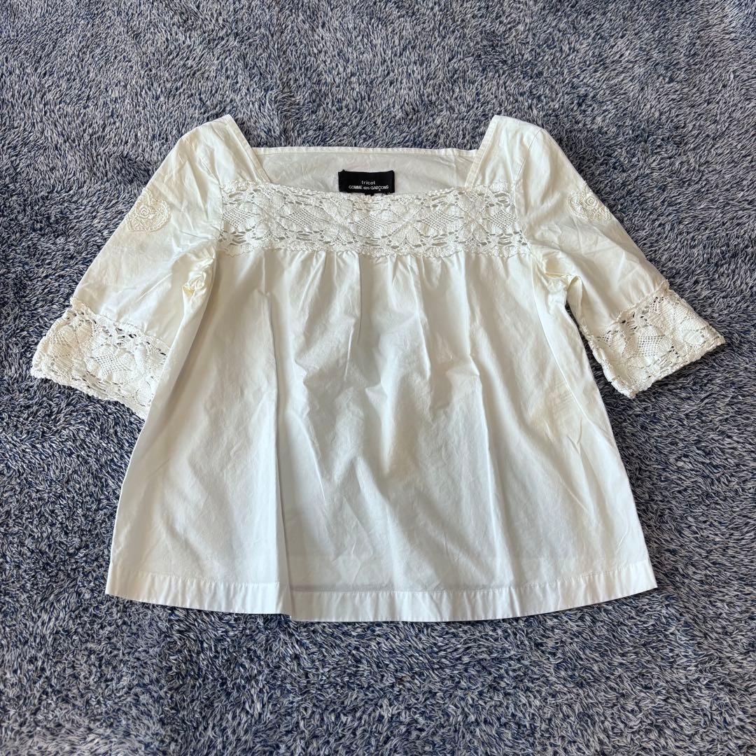 tricot COMME des GARCONS　レースブラウス　半袖