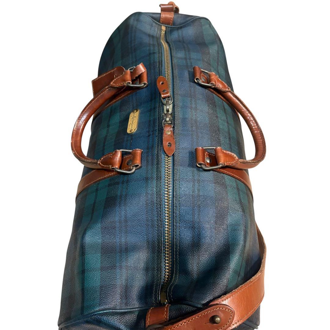 美品 ポロラルフローレン ボストンバッグ 2way チェック PVC 大容量