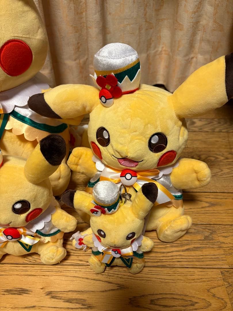 新品　ポケパーク　カントー　 ショップ　限定 ピカチュウ　ぬいぐるみ5体セット