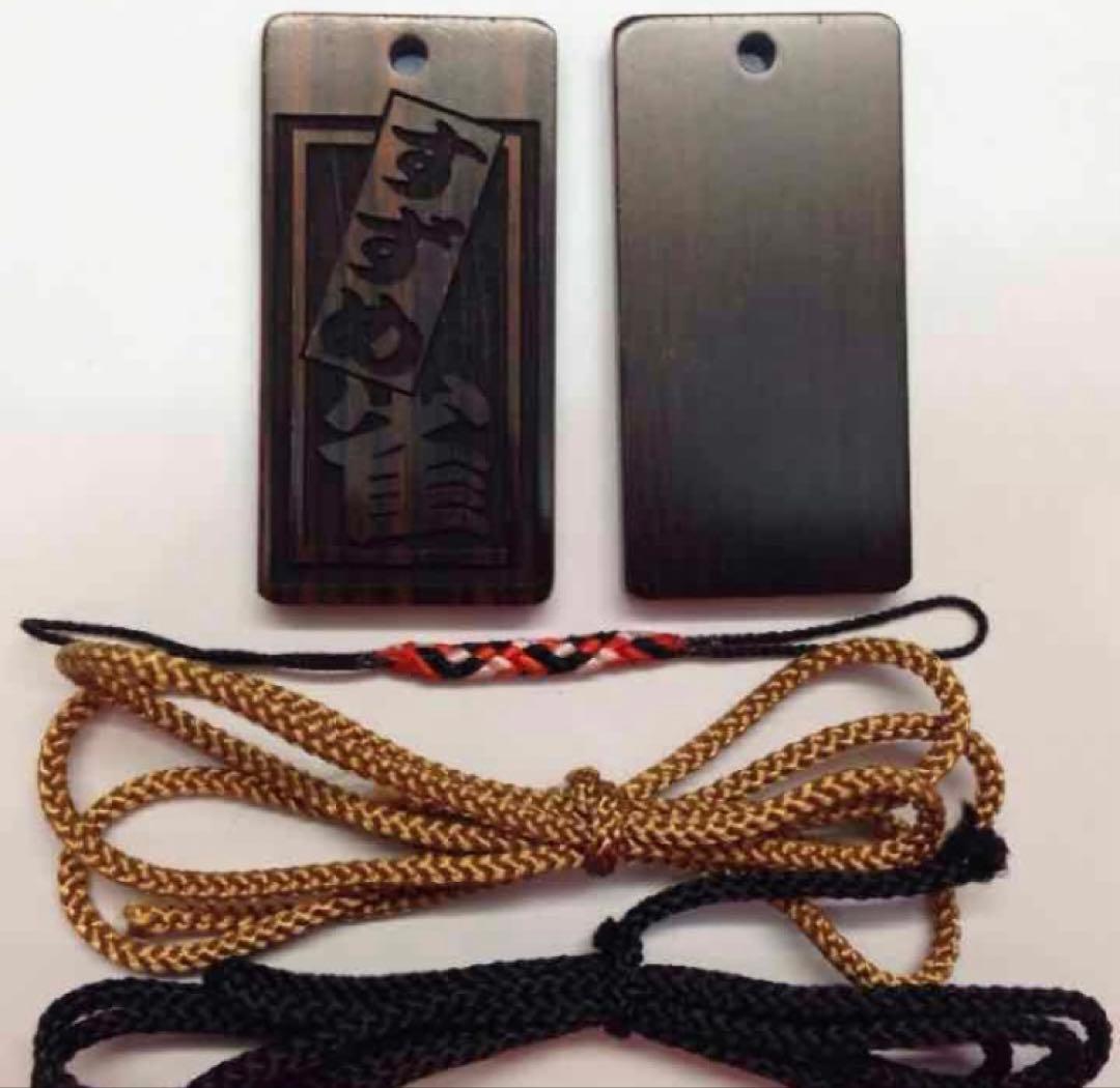 黒檀３枚柘１枚木札オーダーメイド千社札