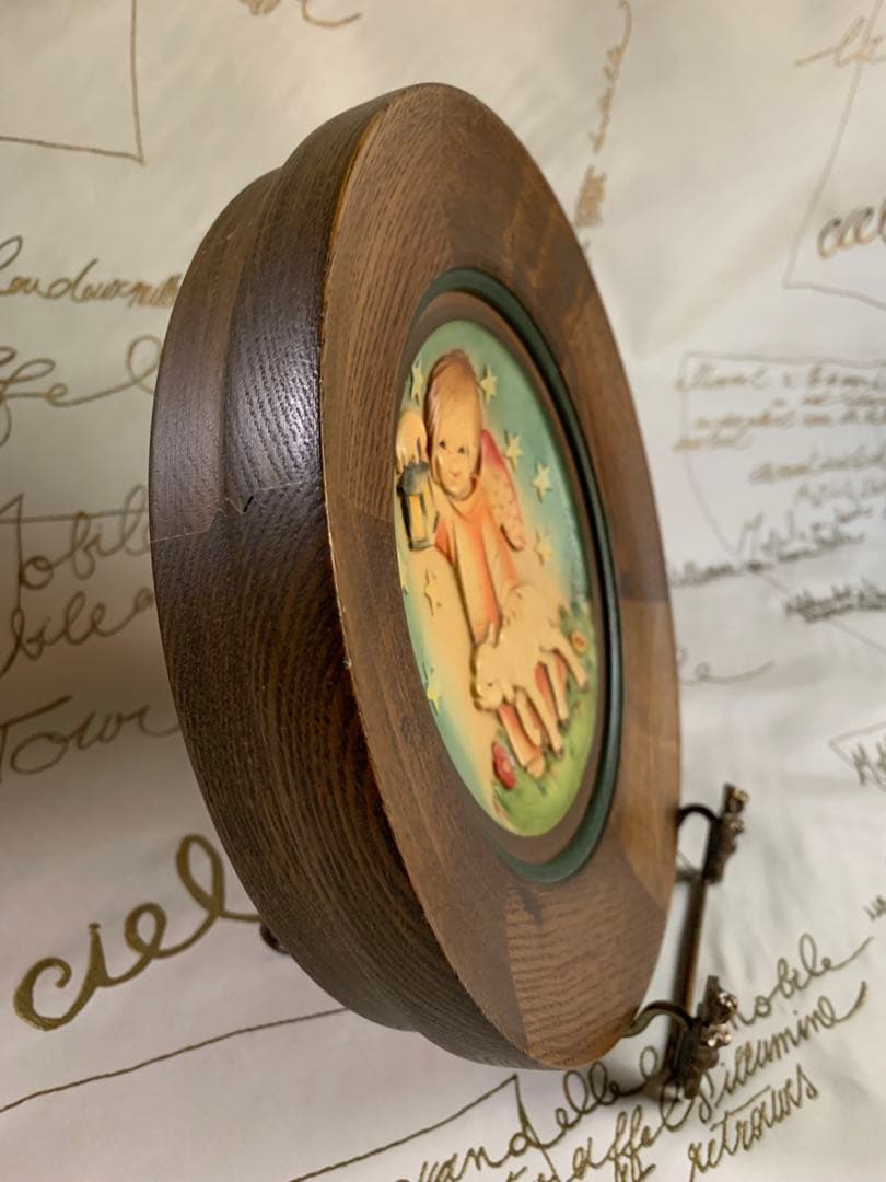 アンリ人形　ビンテージ1978年クリスマス木製プレート！可愛い過ぎます！