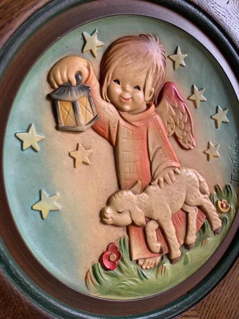 アンリ人形　ビンテージ1978年クリスマス木製プレート！可愛い過ぎます！