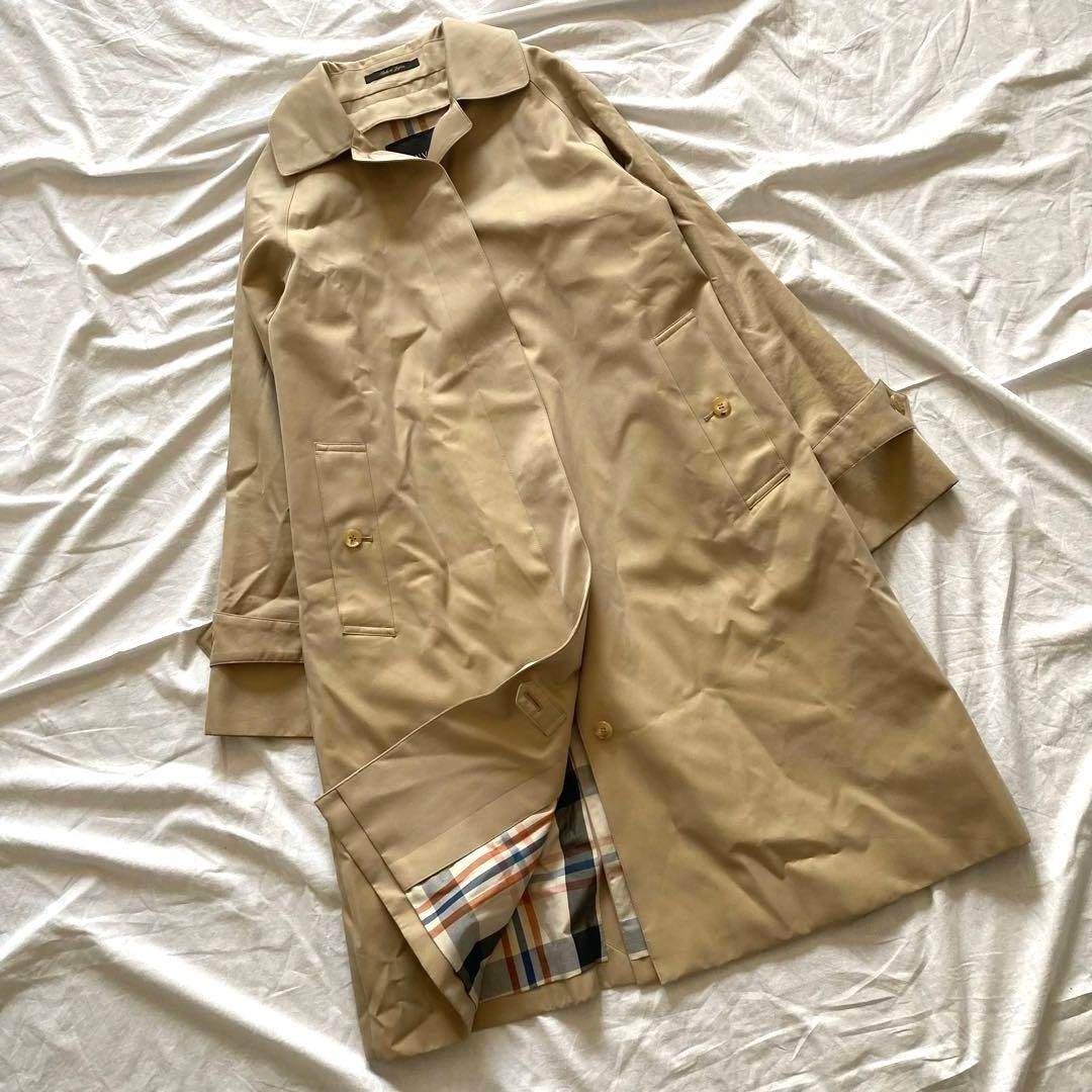 美品　SANYO　ステンカラーコート　100年コート　ライナー付　36　日本製