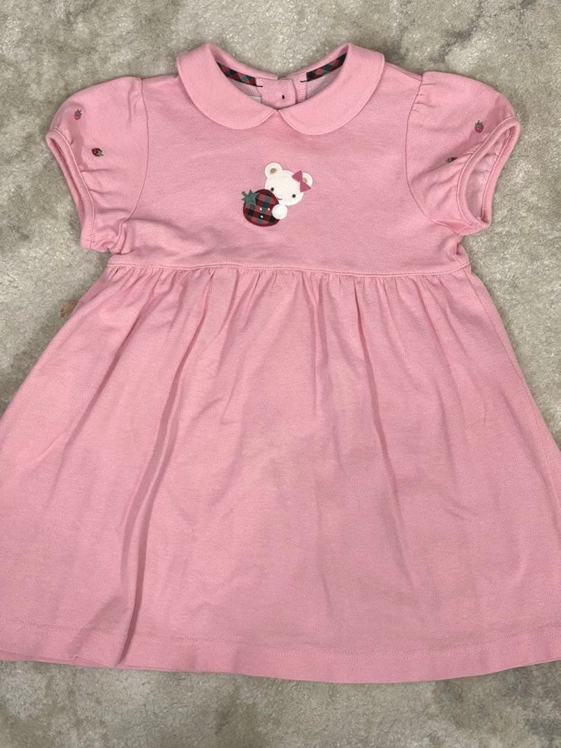 ファミリア　ワンピース　ピンク　いちご　90cm