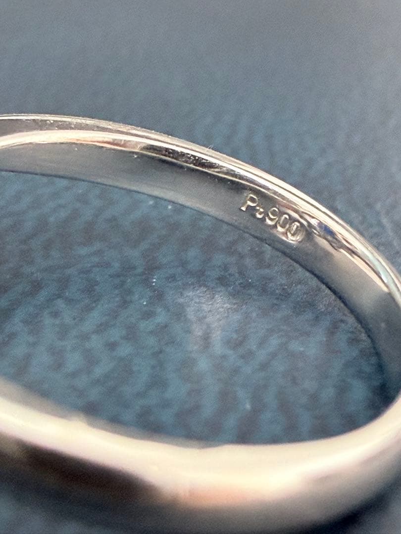 天然サファイア　ダイヤモンド　プラチナリング　鑑別書付き