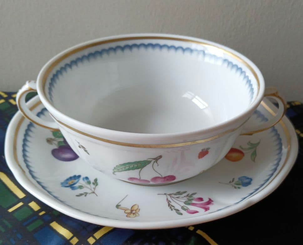 ！最終値下げ！！リチャードジノリ☆ フルーツ装飾 スープカップと皿のセット