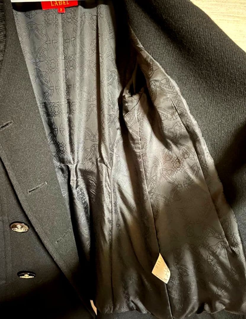 ヴィヴィアンウエストウッド ピーコート 黒 オーブボタン