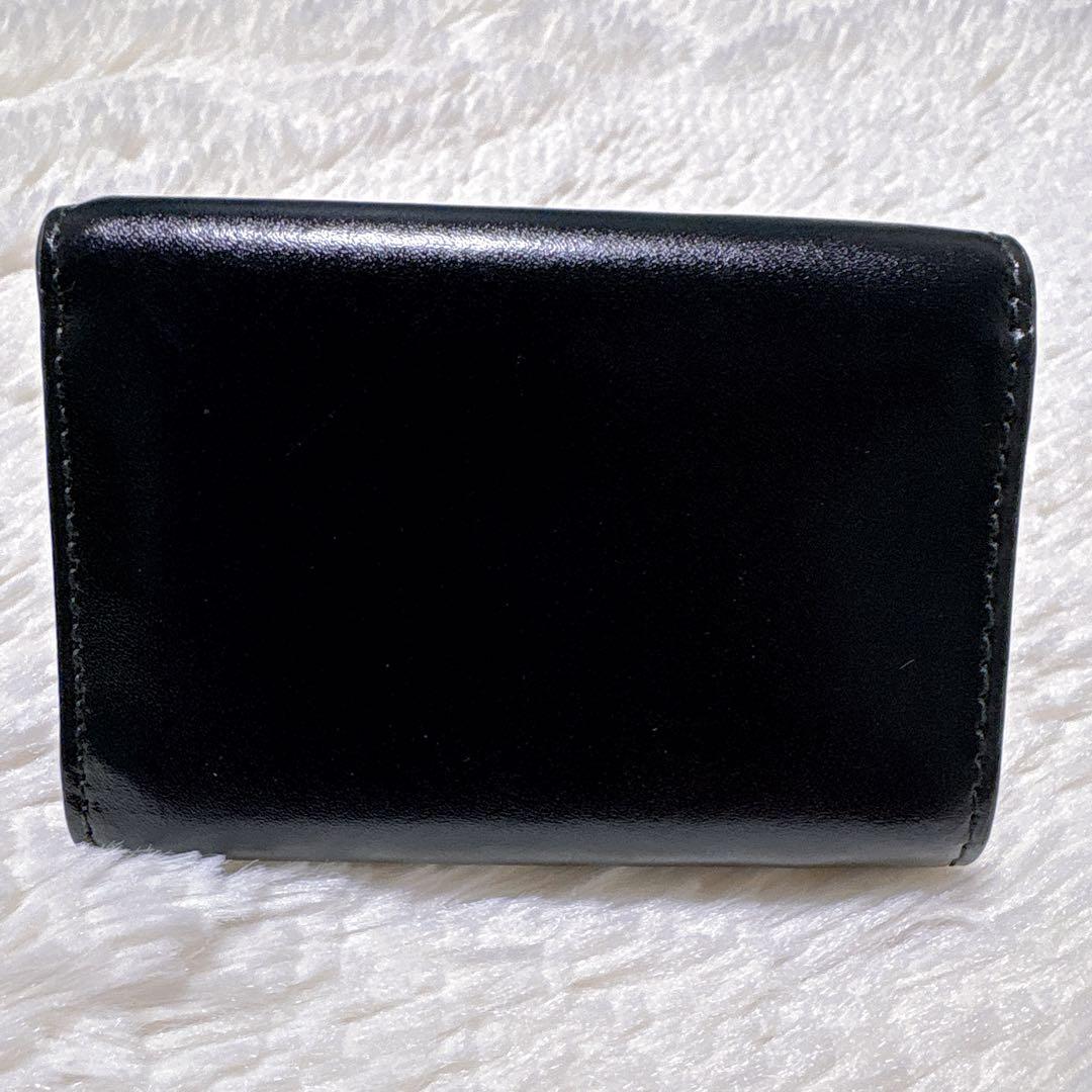 ⭐︎極美品⭐︎バレンシアガ エッセンシャル 三つ折り財布 レザー ブラック イエロー