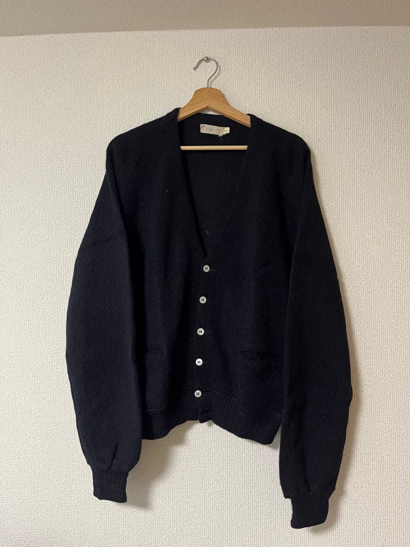 トップス VINTAGE alpaca cardigan black