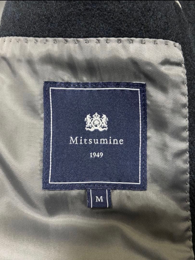 【極美品】ミツミネ　カシミヤ100% ステンカラーコート M ブラック