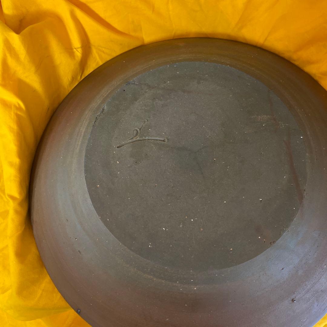 片岡聖観　備前　大皿　34cm