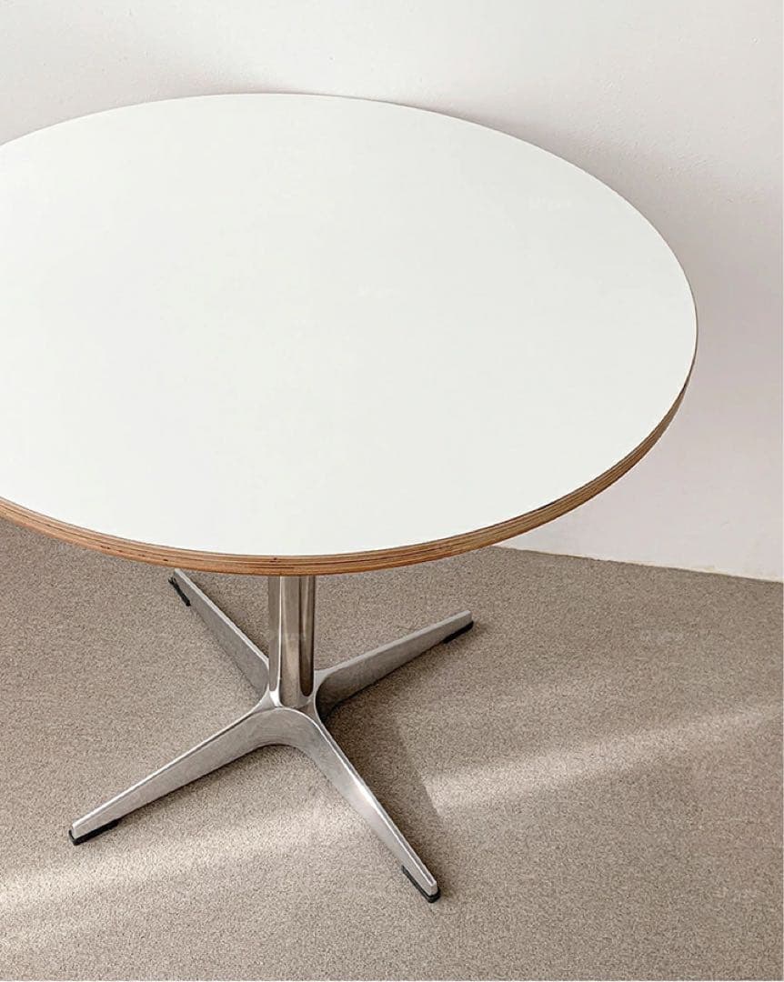 O'gre オグレ シラカバHPLホマイカ円形テーブル 韓国インテリア600mm