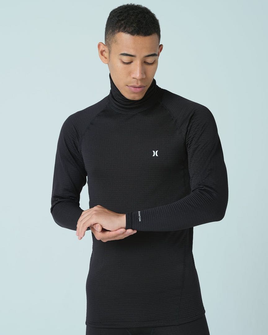 HURLEY ファントムワッフルインナー　ハイネック　メンズ