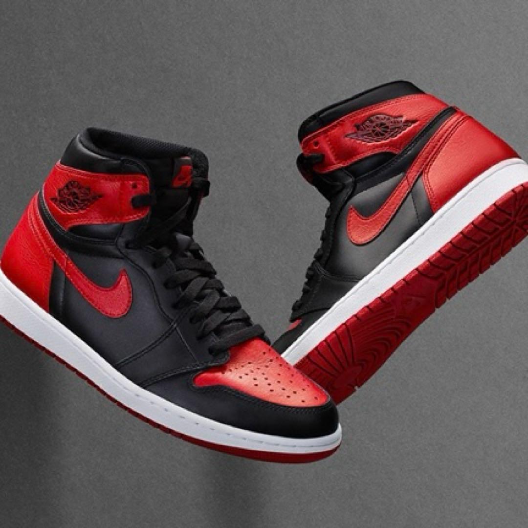 靴 Air Jordan 1 Retro High OG Bred 2016