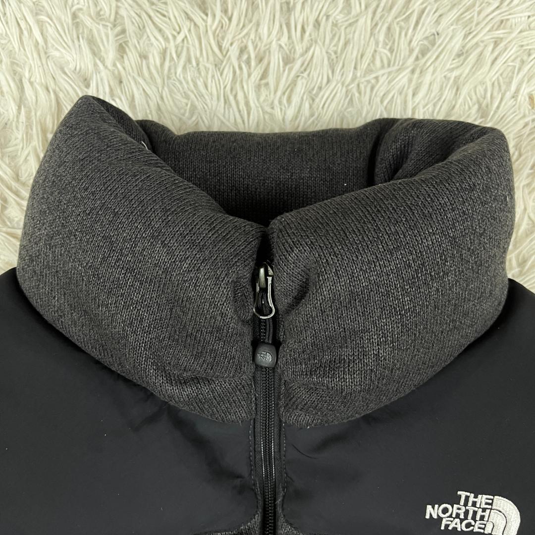 《美品》ザ ノース フェイス ダウンベスト レディース 黒／ダークグレー XL