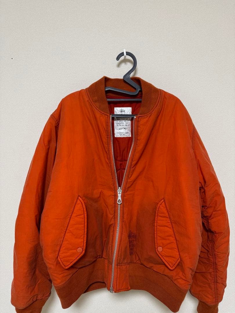 Stussy ボンバージャケット Mサイズ オレンジ