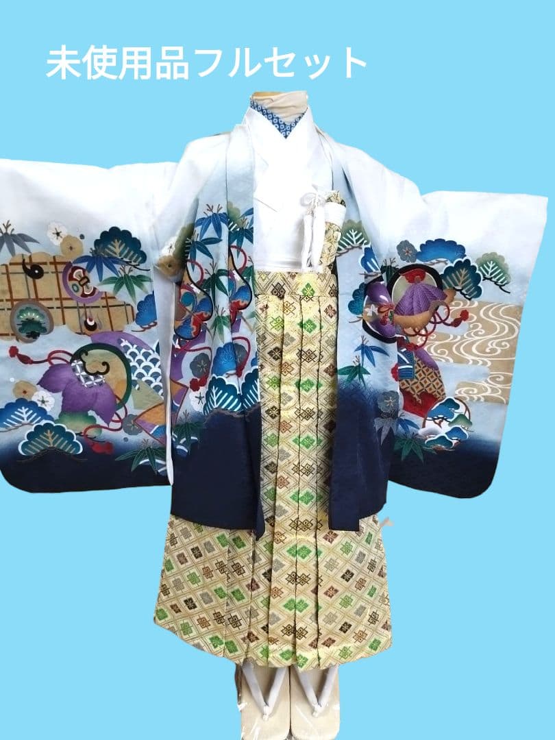 専用です☆白地に鷹が格好良い☆七五三男の子５歳着物セット