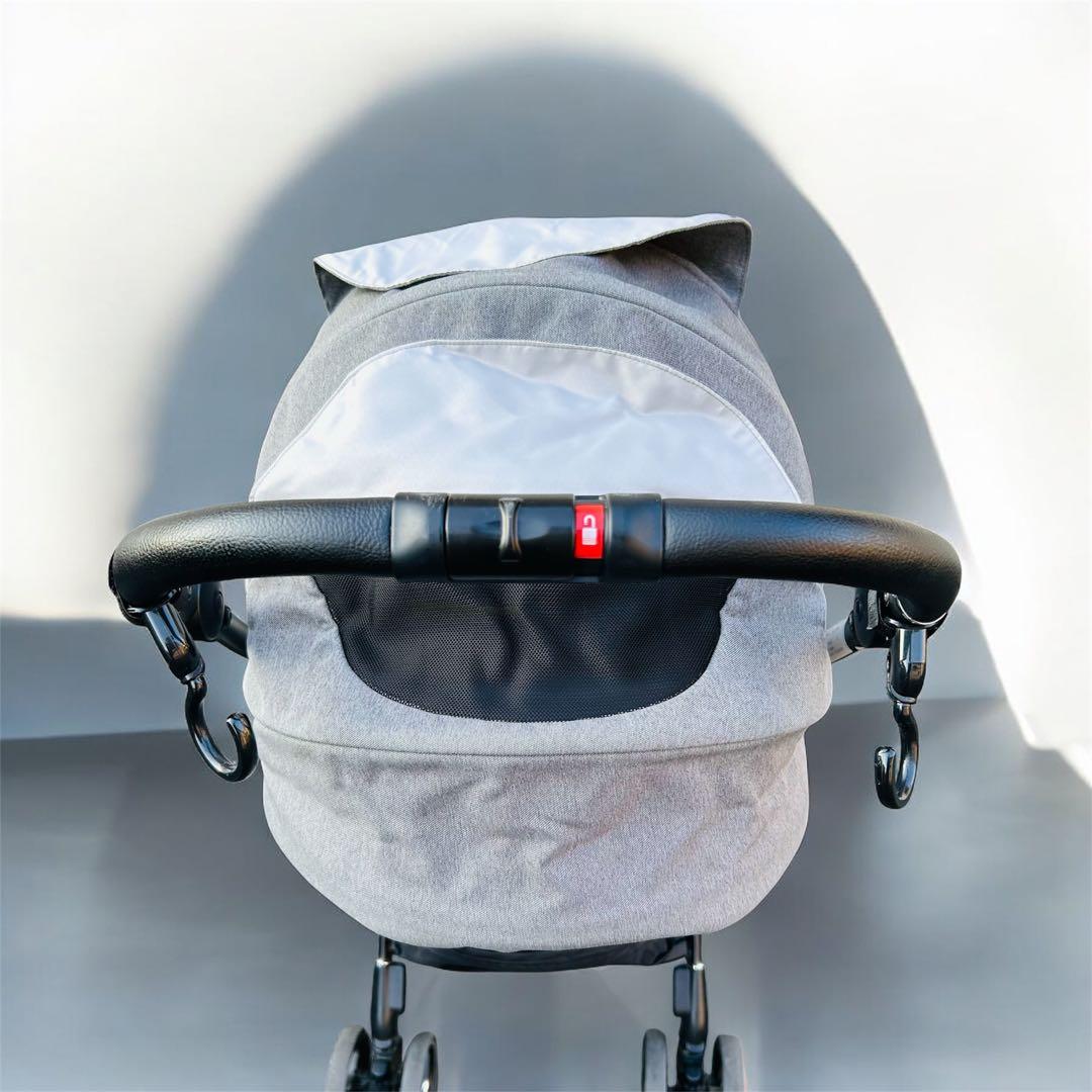 【美品】Aprica ラクーナ ビッテ クッションレザーハンドル A型