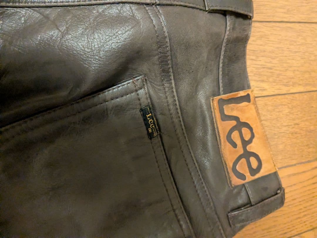 Lee ダークブラウンレザーブーツカット32