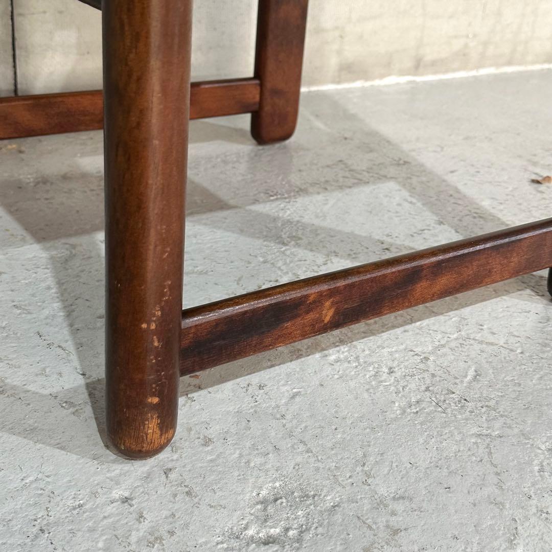 ✿70s✿ 昭和レトロ カリモク ヴィンテージチェア ファブリック 千鳥格子