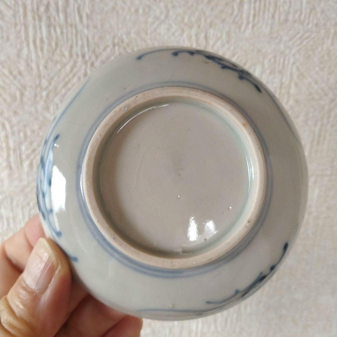 古伊万里染付蝙蝠文小皿五客