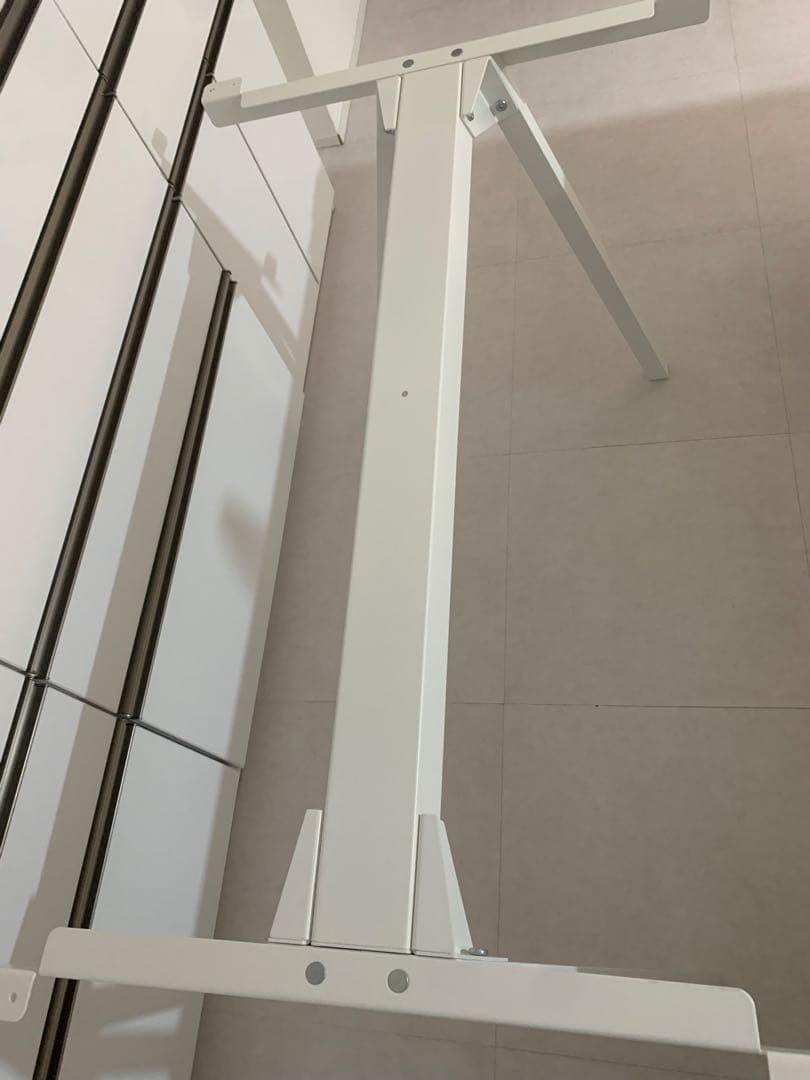 ホワイト パソコンデスクスタンド 脚のみ