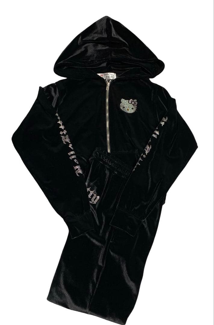 未使用　WEGO ハローキティ ベロア セットアップ ブラック