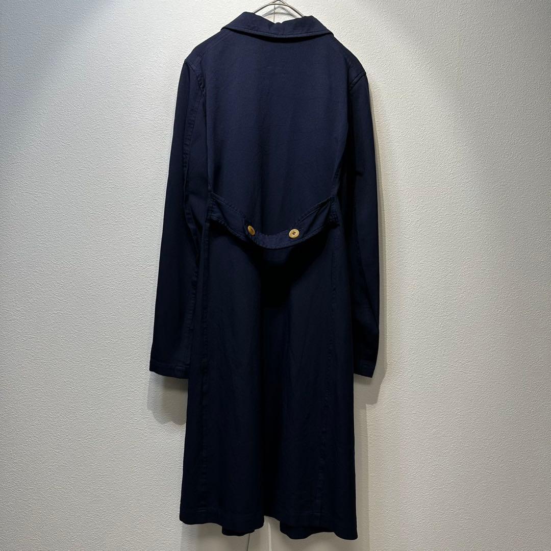 希少 美品 04年製 コムデギャルソン ポリ縮絨 丸襟 ステンカラーコート M