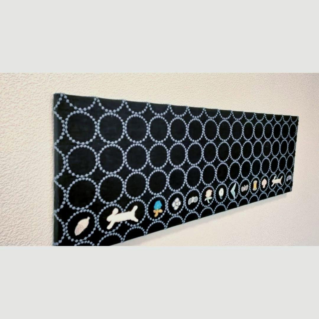 大型　ファブリックパネル　ミナペルホネン　タンバリン　ネイビー　北欧　オシャレ