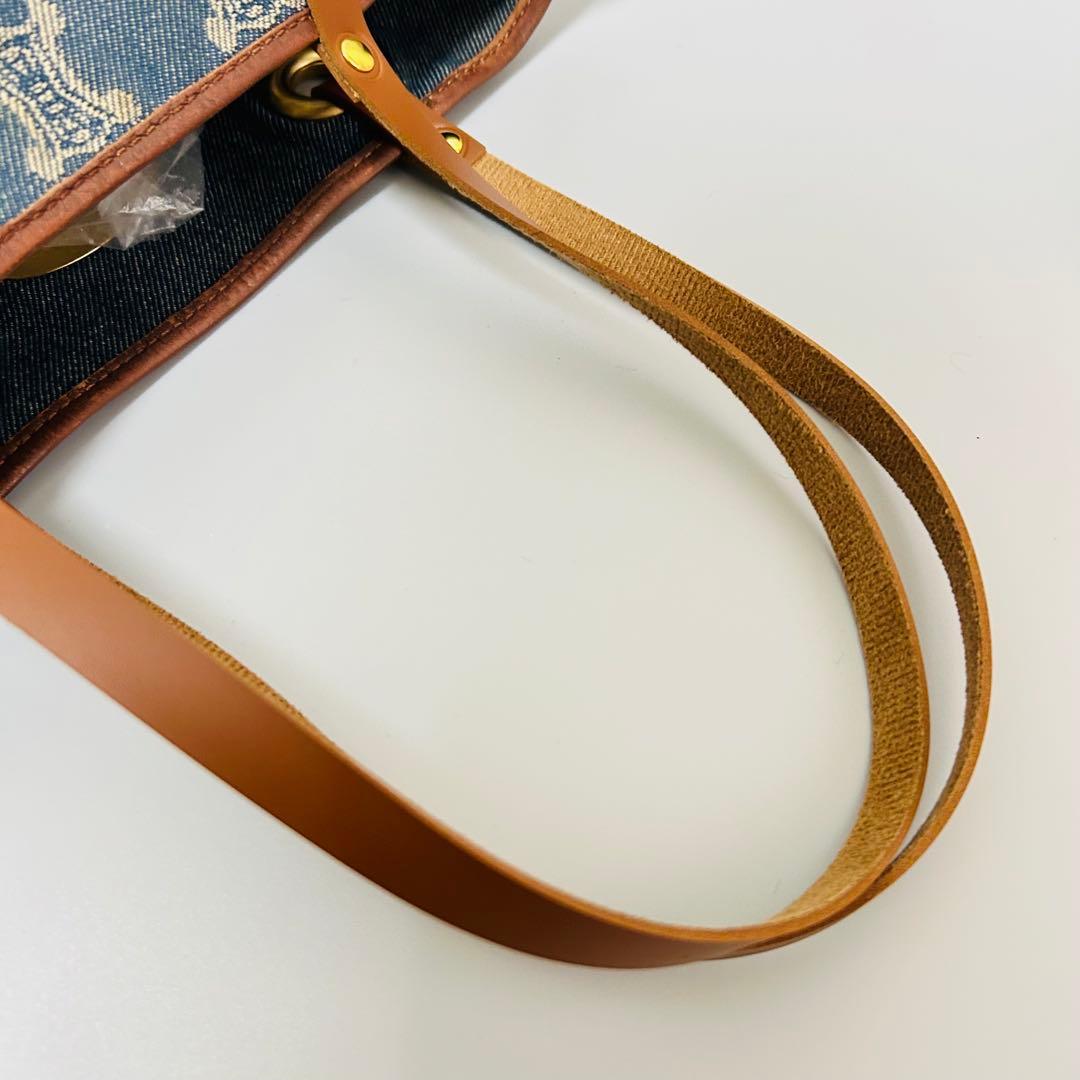 CELINE セリーヌ パリマカダム柄 デニム系 トートバッグ ハンドバッグ