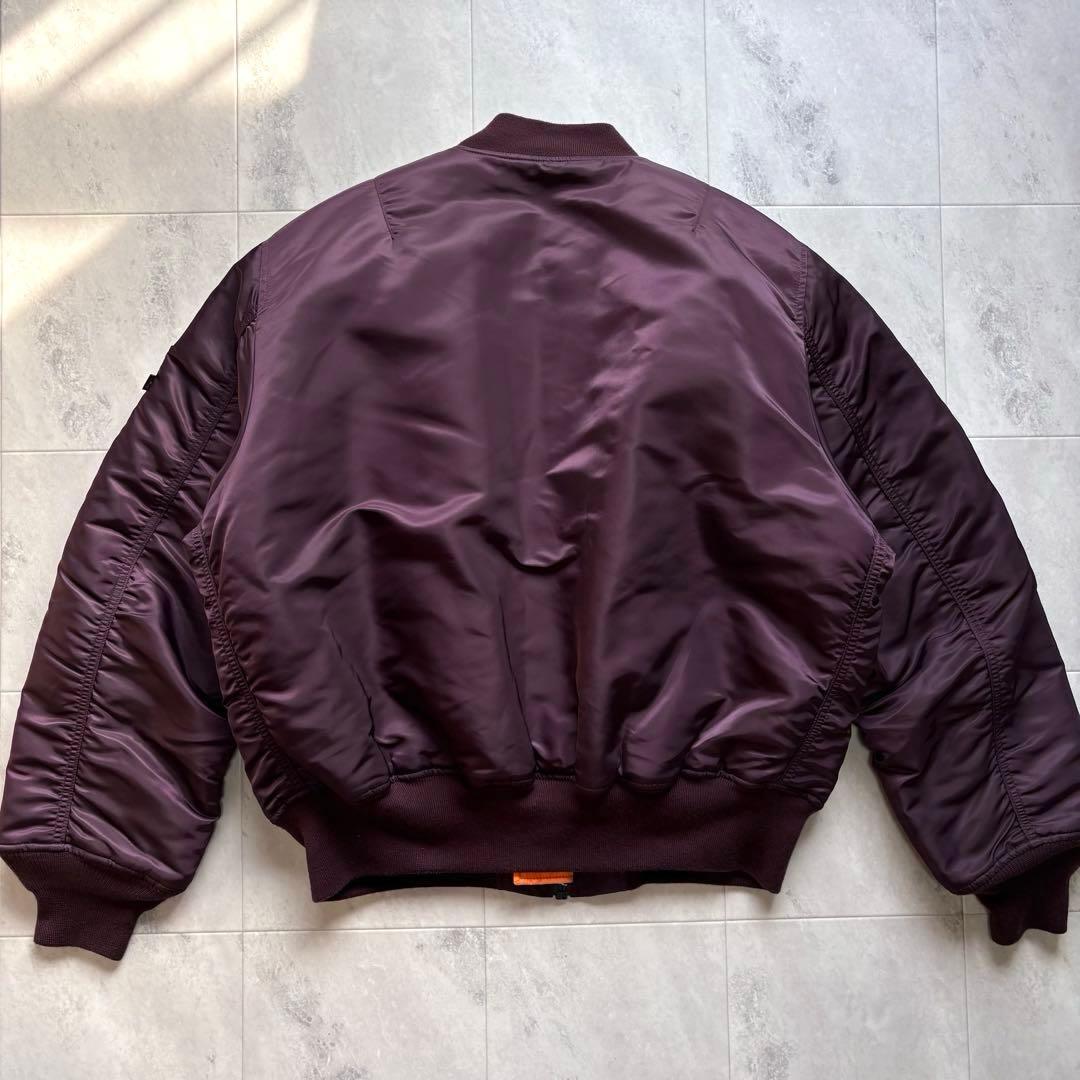 【希少カラー】アルファ MA-1 フライトジャケット ボルドー XLサイズ 短丈