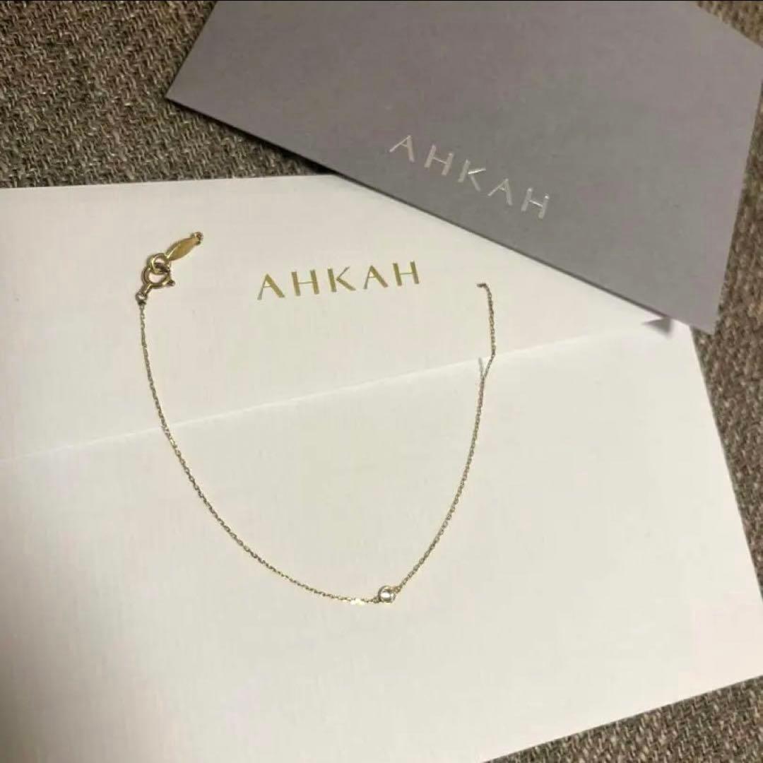 AHKAH 18K シンプルチェーンブレスレット