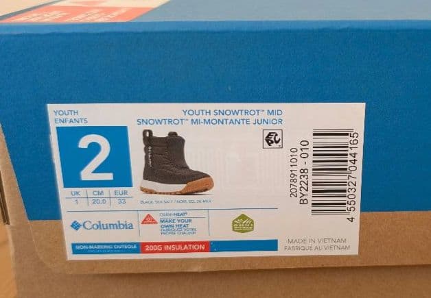 Columbiaコロンビア　キッズ　20cm 新品試着のみ　スノーブーツ