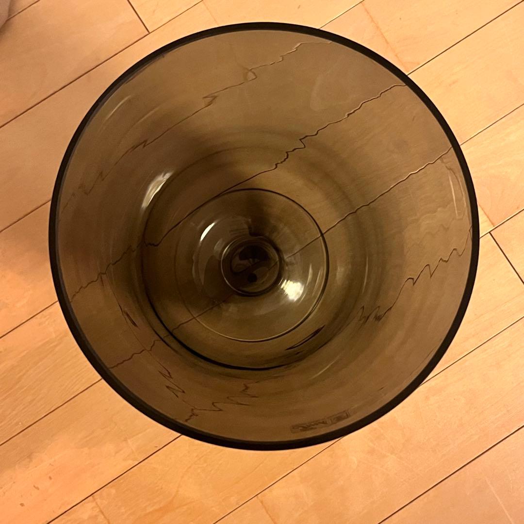 ドイツ製　Fink社スモーキーグレー ガラス花瓶 大