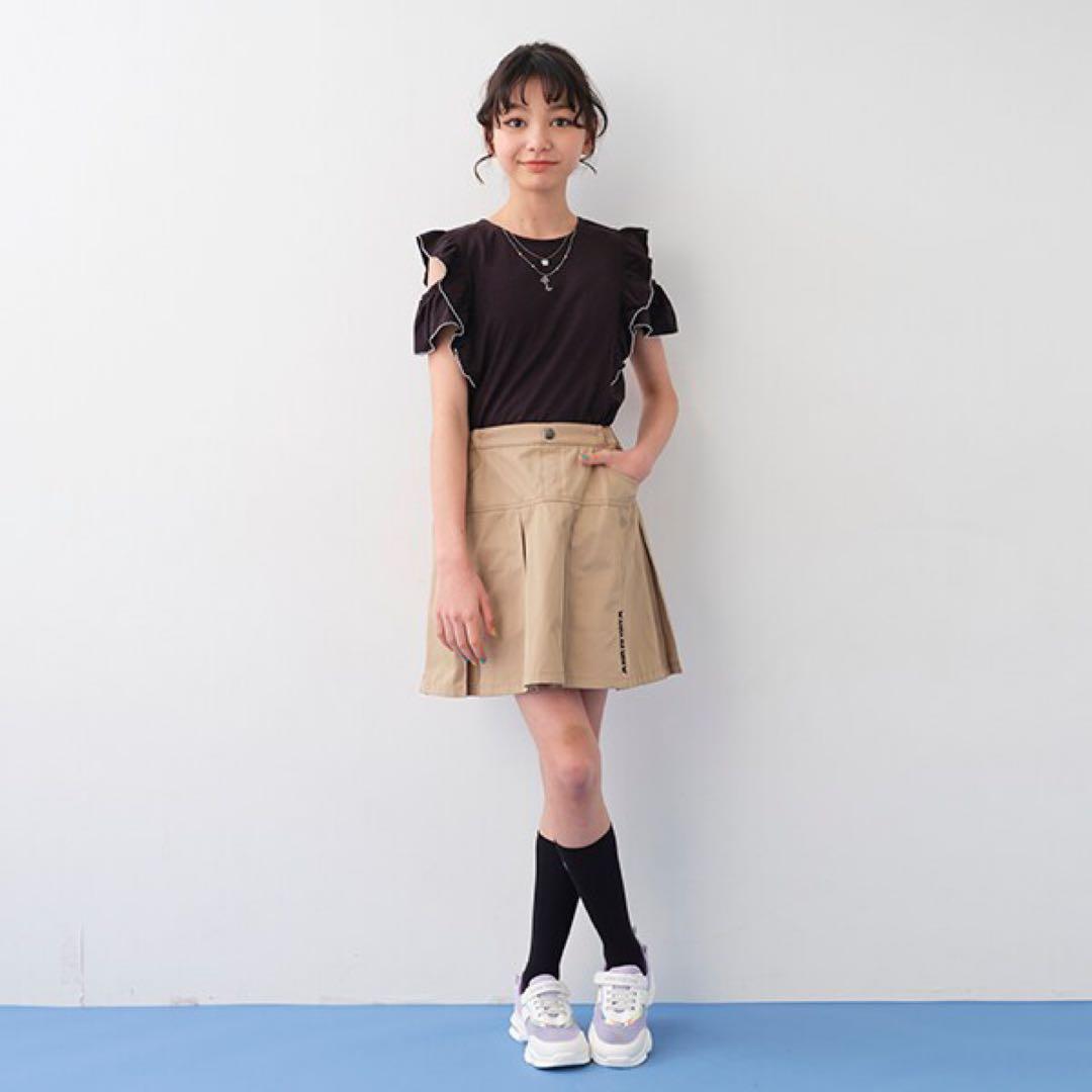 m*a様 新品　アナスイミニ 無地プリーツ スカパン　160 ベージュ