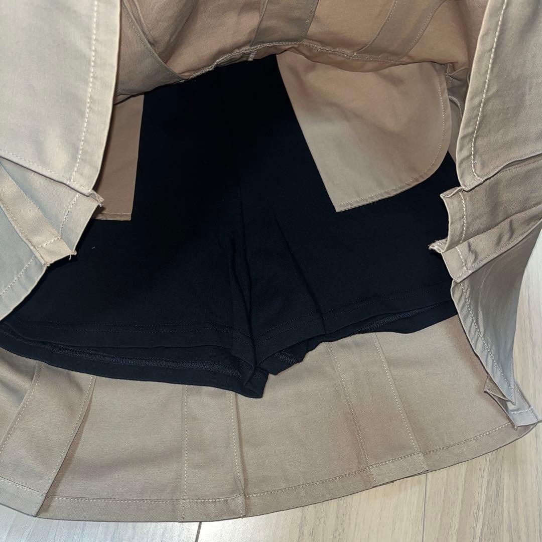 m*a様 新品　アナスイミニ 無地プリーツ スカパン　160 ベージュ