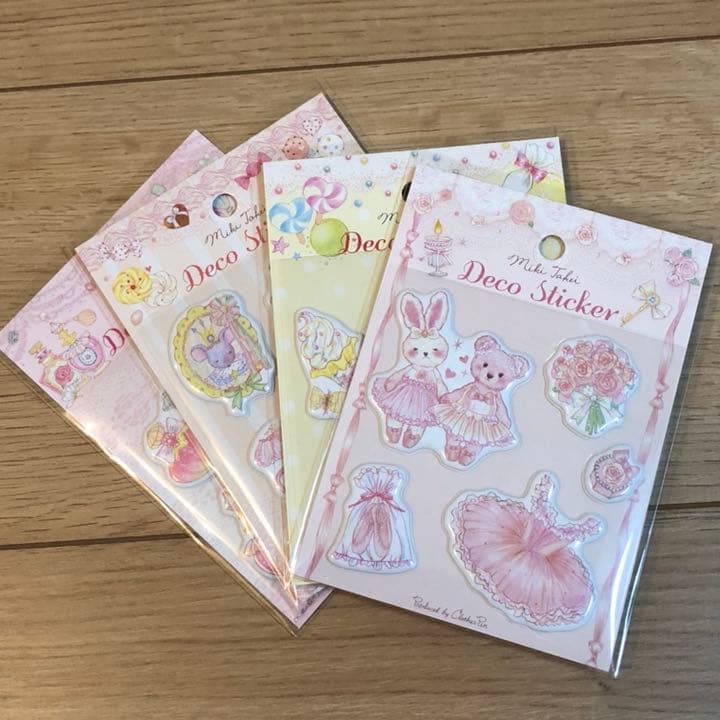 ★新品★たけいみき  デコステッカー  4種セット