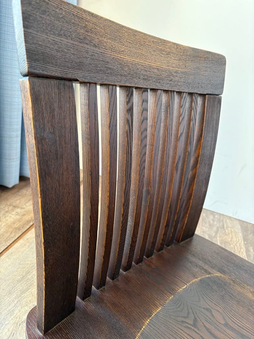 回転座椅子　無垢　和モダン　和室　タモ材　オーク材　③