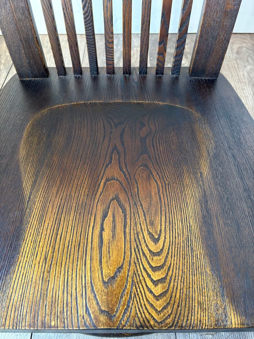 回転座椅子　無垢　和モダン　和室　タモ材　オーク材　③