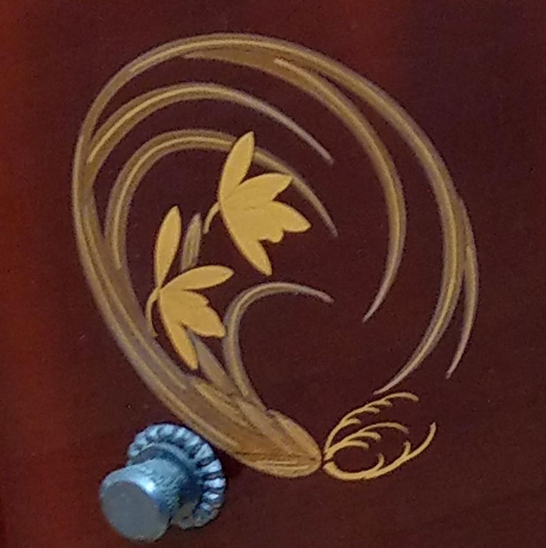 美品 輪島塗 蒔絵師 山本幸三郎作 朱漆 金彩 四季の草花蒔絵 小棚 茶道具棚物