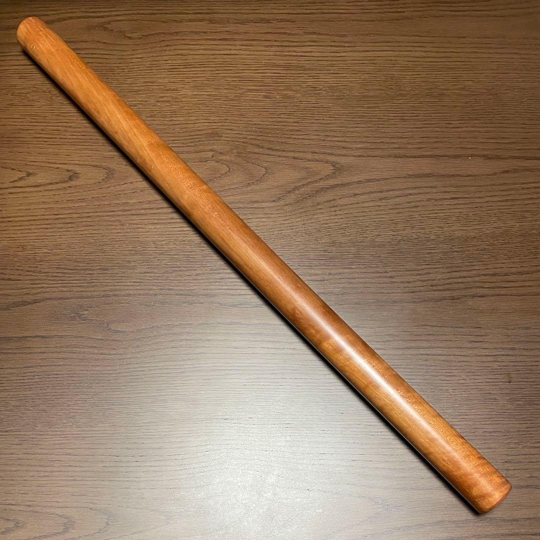 銘木 めん棒 (約)76.5cm(φ42mm)木製めん棒 蕎麦打ち オーダー品