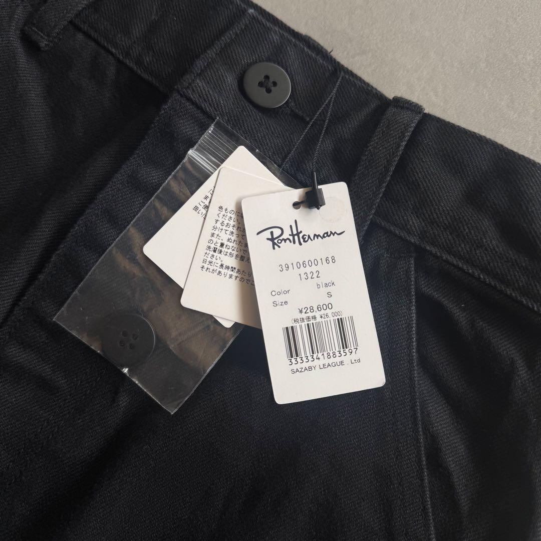 【未使用／2024✨️】RonHerman ブラック ワイドパンツ ハイウエスト
