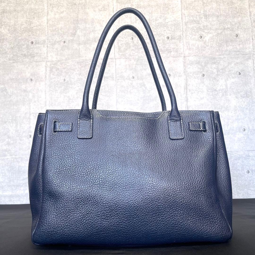 専用品傳濱野 ミーティア ナイトネイビー レザー 肩掛け トートバッグ