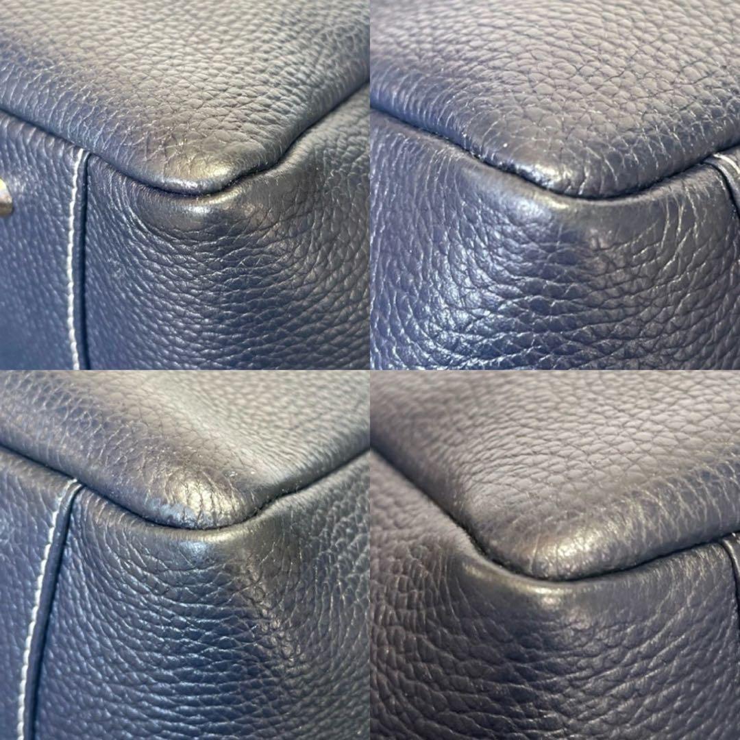 専用品傳濱野 ミーティア ナイトネイビー レザー 肩掛け トートバッグ